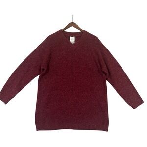 TR Bentley Womens Red Sweater Wool Blend Size Large New